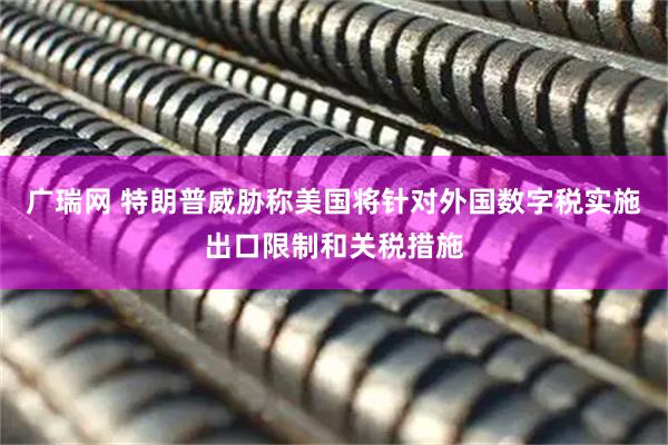广瑞网 特朗普威胁称美国将针对外国数字税实施出口限制和关税措施